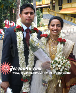 Jossy Sinu Wedding at St Sebastians Church Ayarkunnam